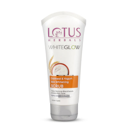 Lotus Herbals WhiteGlow Skin Oatmeal & Yogurt Scrub For All Skin Types |100g