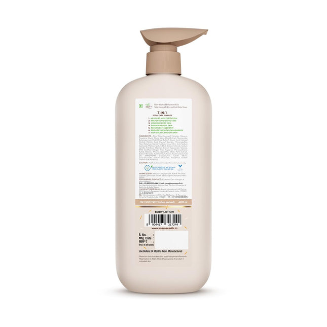 Mamaearth Rice Water Hydrating Body Lotion with Rice Water & Niacinamide-400 ml