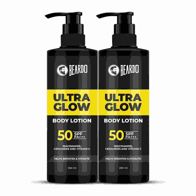 Beardo Ultraglow Body Lotion Men's Skin 250ml x 2