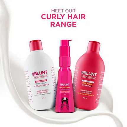 Bblunt Curly Hair Shampoo & Conditioner Combo For Men & Women | 300 ml + 250 g