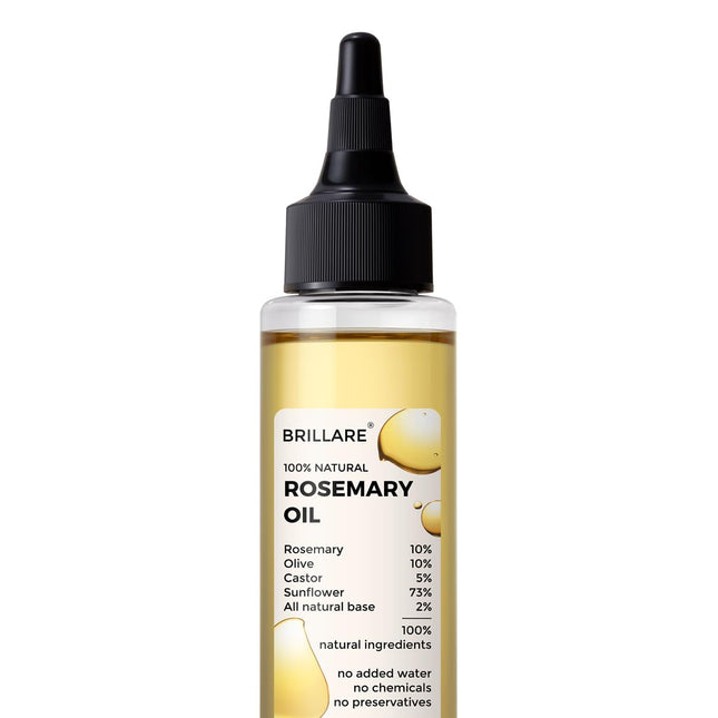 Brillare 10% Rosemary Hair Oil for Hair Growth with 10% Olive Oil & 5% Castor oil