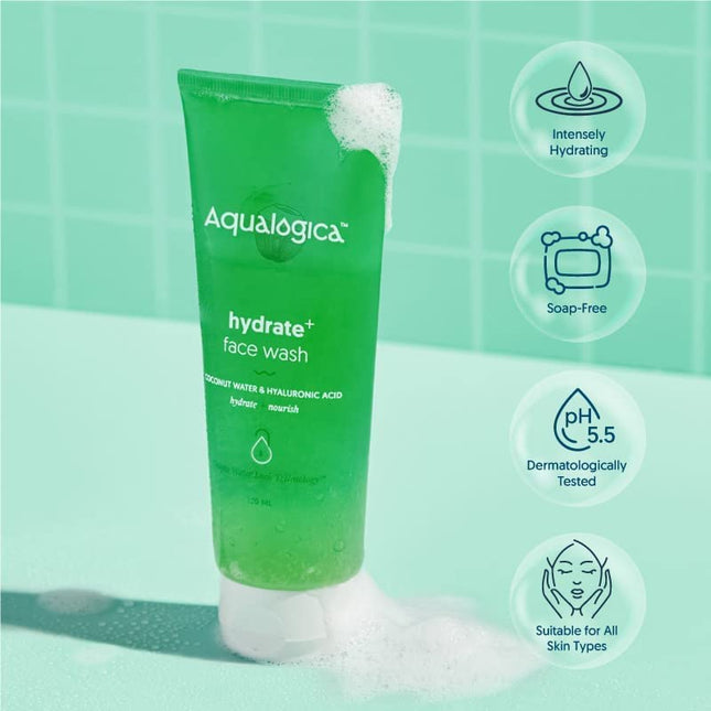 Aqualogica Hydrate+ Face Wash with Hyaluronic Acid & Coconut Water-100ml
