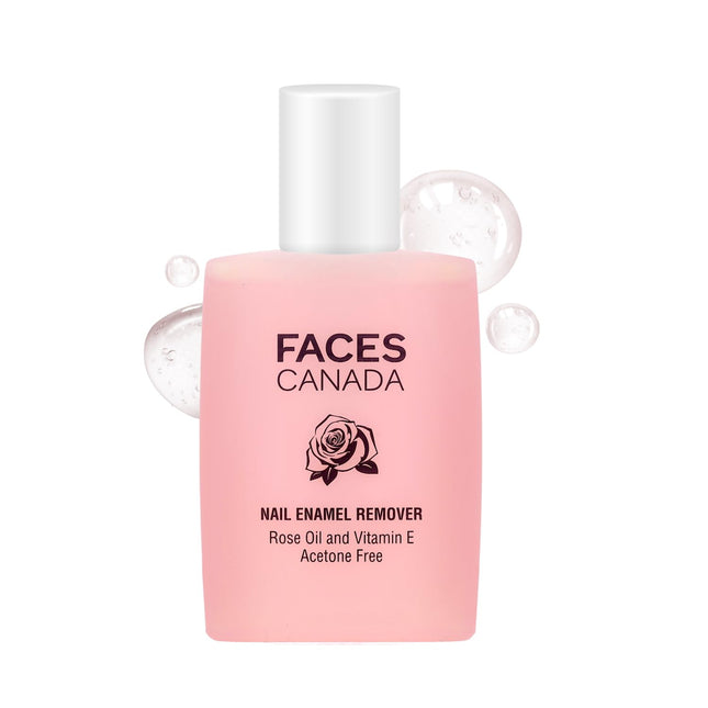 FACES CANADA Nail Enamel Remover - 90ml | Enriched With Rose Oil & Vitamin E