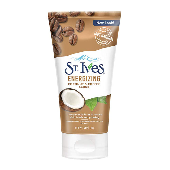 St Ives Energizing Face Scrub, Coconut & Coffee, Deep Cleanser -170g