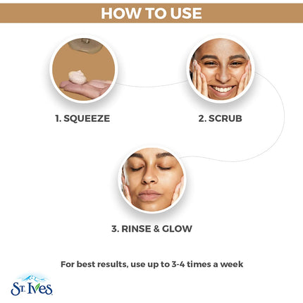 St Ives Energizing Face Scrub, Coconut & Coffee, Deep Cleanser -170g