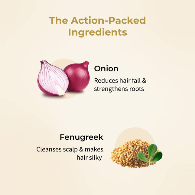 Vedix Hair Pack for Hair Growth with Onion + Methi Powder 100gms