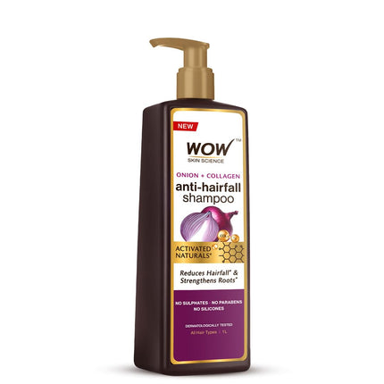WOW Skin Science Onion + Collagen Anti-Hairfall Shampoo-1 Liter