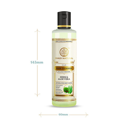 Khadi Natural Neem & Aloe Vera Herbal Cleanser/Shampoo-210ml