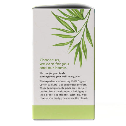 Pee Safe 100% Organic Cotton Biodegradable Sanitary Pads Pack of 10