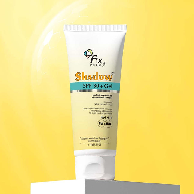 Fixderma Shadow Sunscreen SPF 30+ PA+++ Gel Broad Spectrum Sunscreen-75 gm