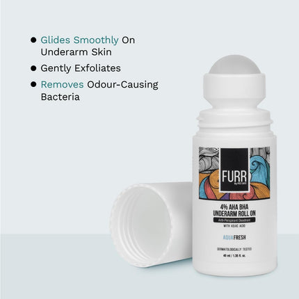 FURR 4% AHA BHA Underarm Roll On with Kojic Acid | 40ml