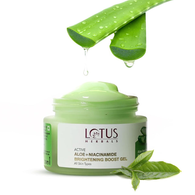 Lotus Herbals Active Aloe + Niacinamide Boost Gel All Skin Type | 50gm