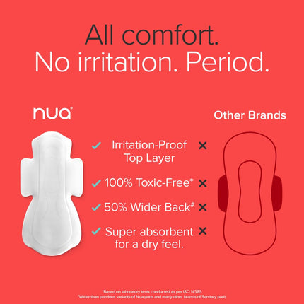 Nua Complete Comfort Sanitary Pads  | Pack of 30