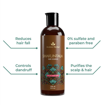 Avimee Herbal Shakuntala Hair Cleanser Shampoo For Men & Women | 200 ml