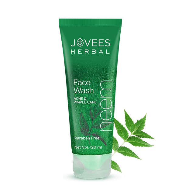 Jovees Herbal Neem Face Wash With Neem & Tea Tree Extracts For Men & Women | 120 ML
