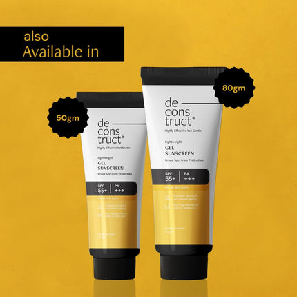 Deconstruct Face Gel Sunscreen SPF 50 + and PA+++ | Gel based sunscreen-80gm