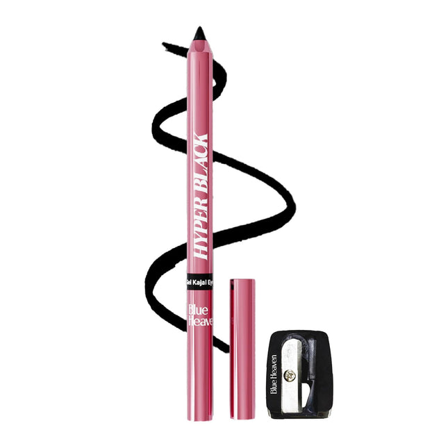 Blue Heaven Hyper Black Gel Kajal Eyeliner Enriched with Vitamin E & Almond Oil-1.5g