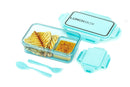 Kids Lunch Box - Classic Transparent Tiffin Box Unbrackble Plastic Microwave Safe 2 Compartment Lunch Tifin Set with Leak Proof Lid for Travelling, School,Office-Color May Vary (Pack of 1)