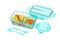 Kids Lunch Box - Classic Transparent Tiffin Box Unbrackble Plastic Microwave Safe 2 Compartment Lunch Tifin Set with Leak Proof Lid for Travelling, School,Office-Color May Vary (Pack of 1)