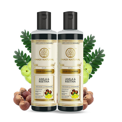 Khadi Natural Amla & Reetha Hair Shampoo-210ml Pack of 2