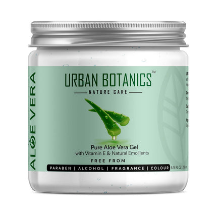 UrbanBotanics Aloe Vera Skin/Hair & Face Gel With Vitamin E-200g
