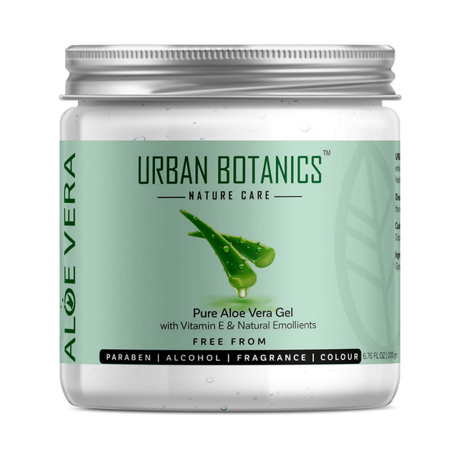 UrbanBotanics Pure Aloe Vera Skin/Hair & Face Gel With Vitamin E -200G