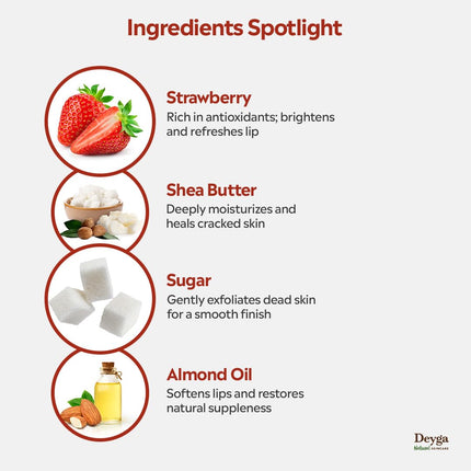 Deyga Strawberry Lip Scrub (16 g)