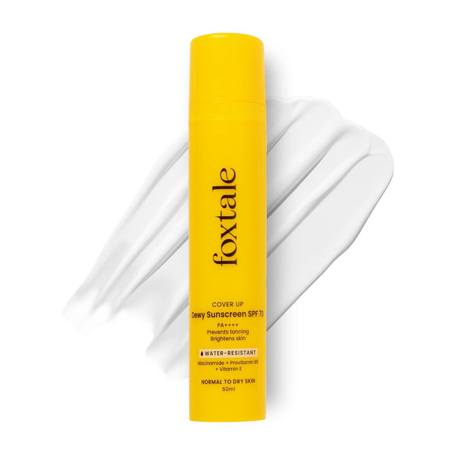 Foxtale SPF 70 Niacinamide Dewy Sunscreen with PA++++ For Dewy Sun Protection