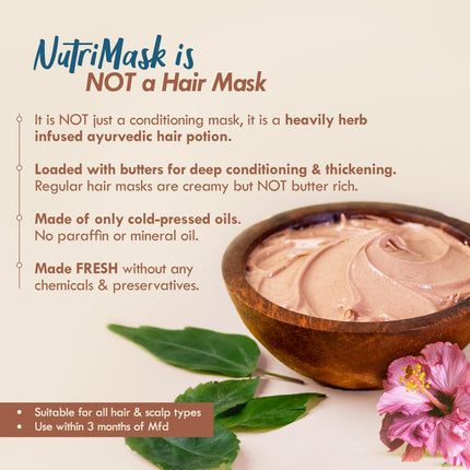 Nat Habit Five Oil Hibiscus Nutrimask - Hair Mask Pack Of 3 X 40Grams