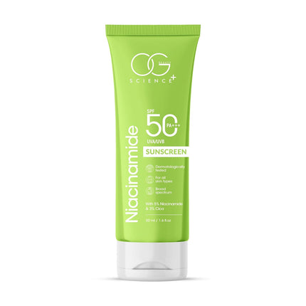 OG BEAUTY SCIENCE SPF 50 PA+++ Sunscreen | 5% Niacinamide & 3% Cica-50ml