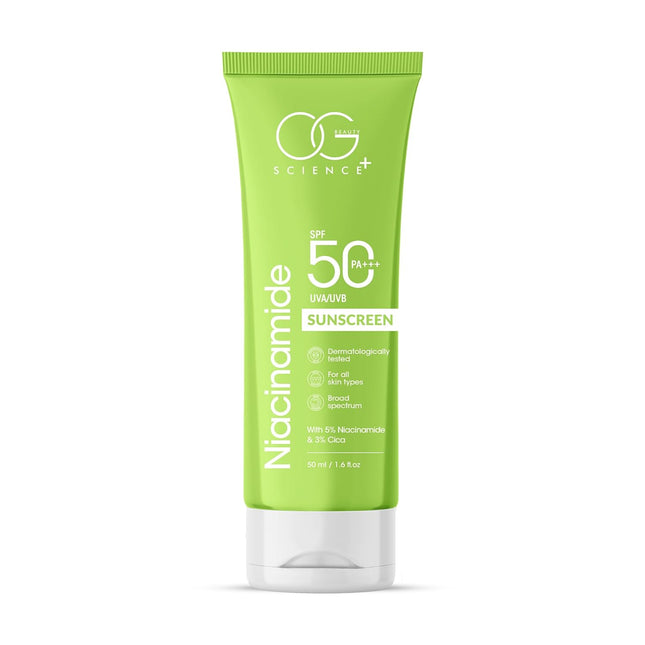 OG BEAUTY SCIENCE SPF 50 PA+++ Sunscreen | 5% Niacinamide & 3% Cica-50ml