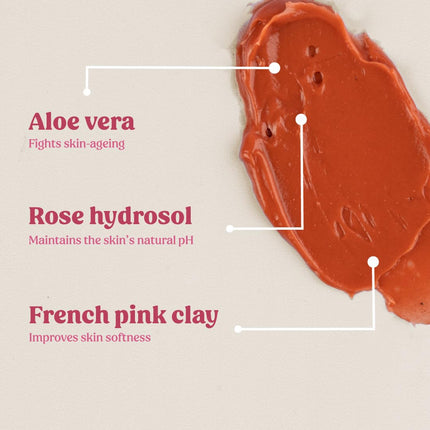 Vilvah Store Wild Rose Face Mask  With Aloe Vera And Rose Water-100gm