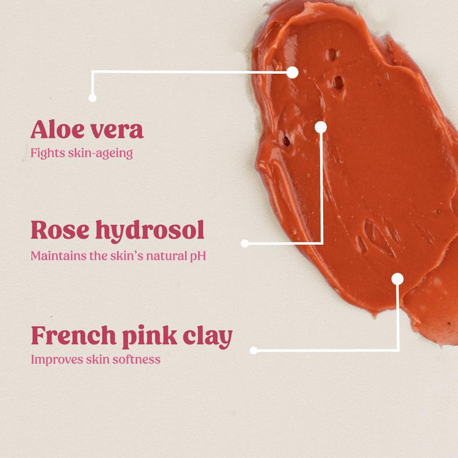 Vilvah Store Wild Rose Face Mask  With Aloe Vera And Rose Water-100gm