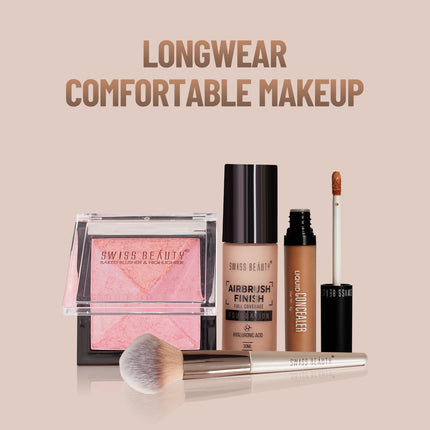 Swiss Beauty Premium Synthetic Bristle Professional Face & Eye Makeup Brushes Set of 6