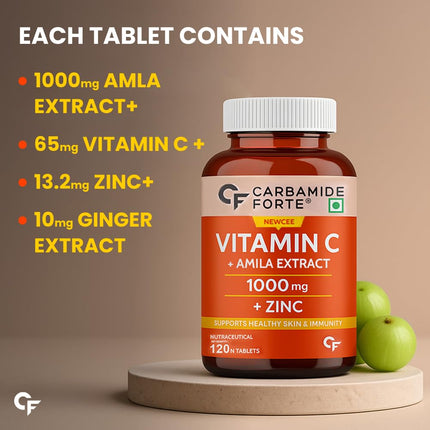 Carbamide Forte Natural Vitamin C Supplements-120 Tablets