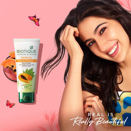 Biotique Papaya Deep Cleanse Face Wash for All Skin Types | 2x100ml