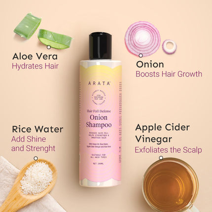 Arata Hair Fall Defense Onion Shampoo (200 ML)