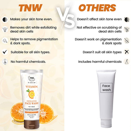 TNW-The Natural Wash Vitamin C Face Wash with Niacinamide, Orange Peel & Tomato Extracts - 100ml
