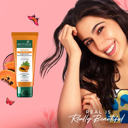 Biotique Papaya Tan Removal Face Scrub-for All Skin Types | 100g