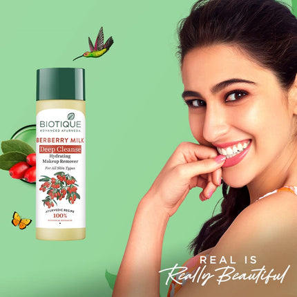 Biotique Berberry Milk Deep Cleanse Makeup Remover For All Skin Types, 120ml