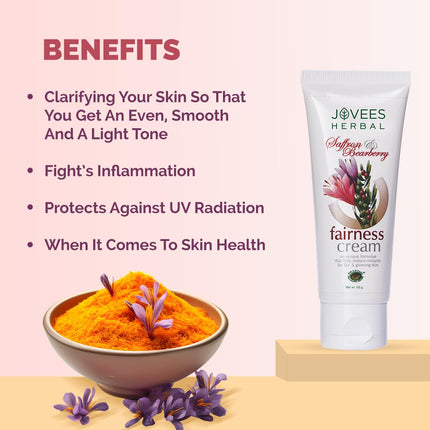 Jovees Herbal Saffron & Bearberry Fairness Face Cream -60g