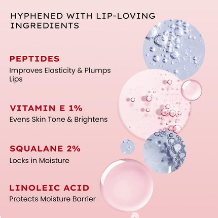 Hyphen Tinted Lip Balm | 1% Vitamin E, Peptide & 2% Squalane | 10g