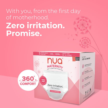 Nua 360° Comfort Maternity Panties XXL-XXXL (38-54 INCHES) | Pack of 5