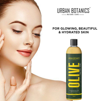 UrbanBotanics Pure Cold Pressed Olive Oil For Hair and Skin, 100ml