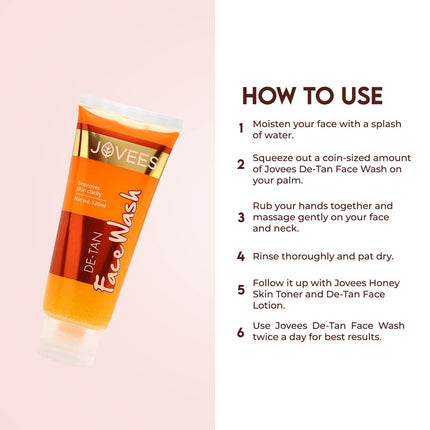 Jovees Herbal Detan Face Wash for All skin type - 120ml