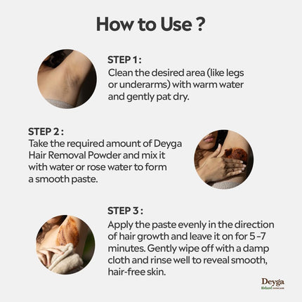 Deyga Herbal Hair Removal Powder For Men & Women(100g)