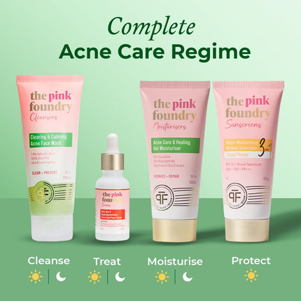 The Pink Foundry Acne Face Wash with 1.5% Salicylic Acid, Zinc PCA, Cica & Lemongrass -100ml