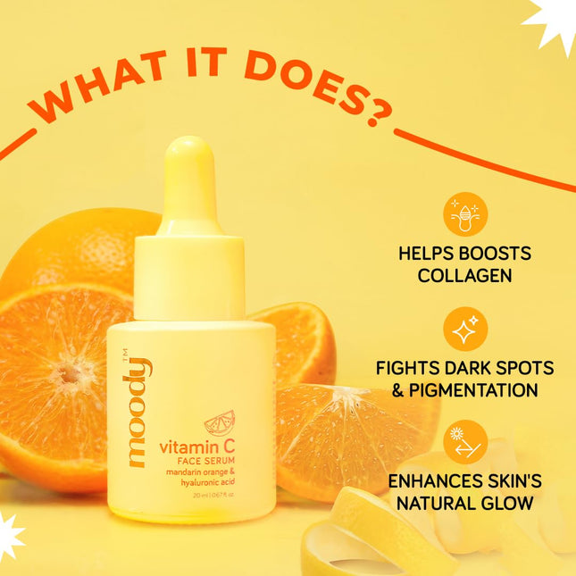 Moody Vitamin C Face Serum Orange & Hyaluronic Acid-20ml