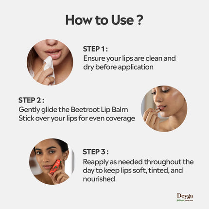 Deyga Beetroot Lip Balm For Women & Men-Red