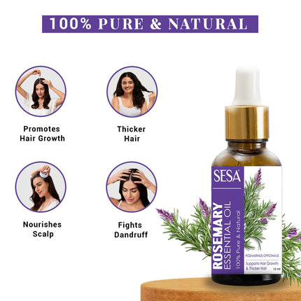 Sesa Rosemary Essential Oil for Hair Growth and Nourishes Skin-15ml